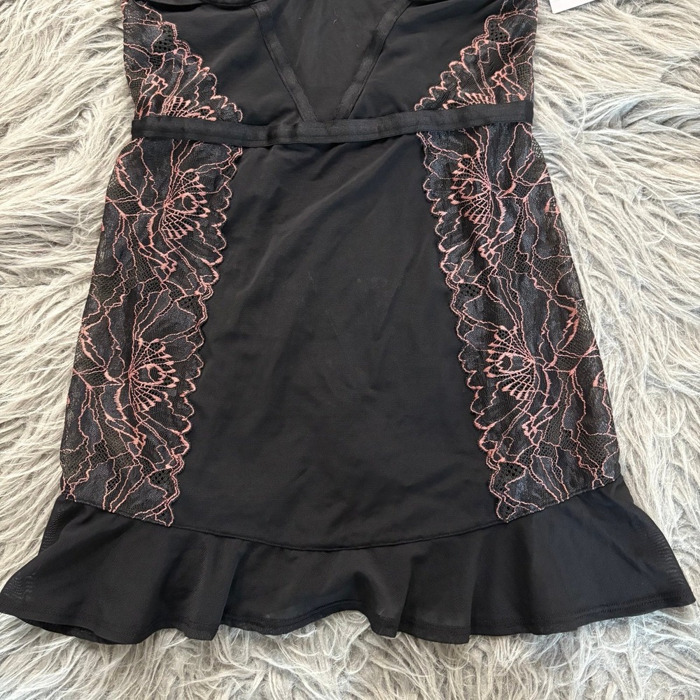 Auden Intimates & Sleepwear Lace Babydoll  Chemise‎ Black Womens XS - Picture 6 of 10